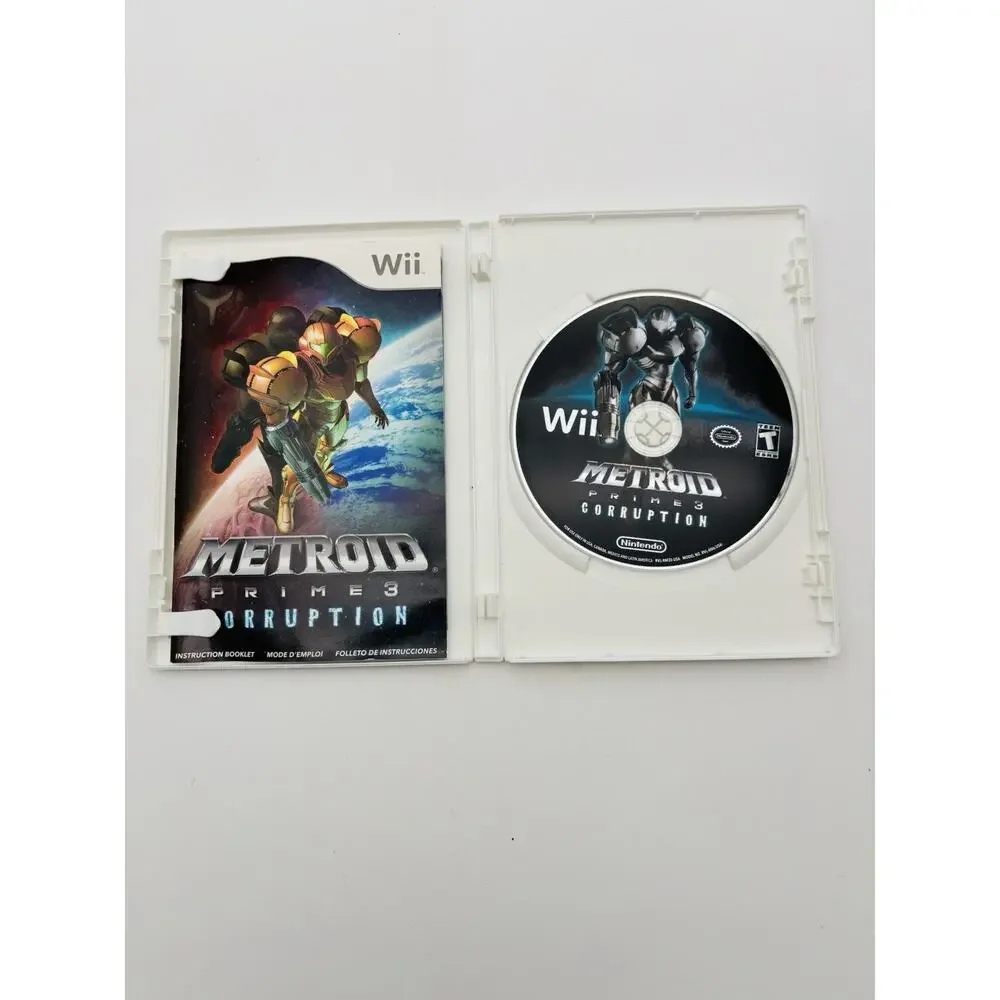 Metroid Prime 3: Corruption (Nintendo Wii, 2007) CIB Tested Working VG Cond